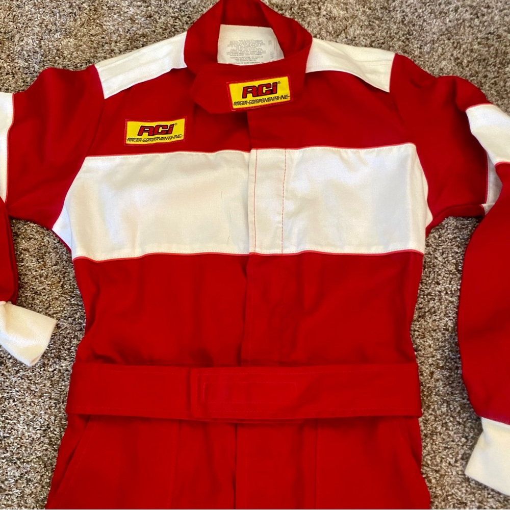 Vintage RCI RACER COMPONENTS INC. Professional Auto Racing Suit Sz. Small